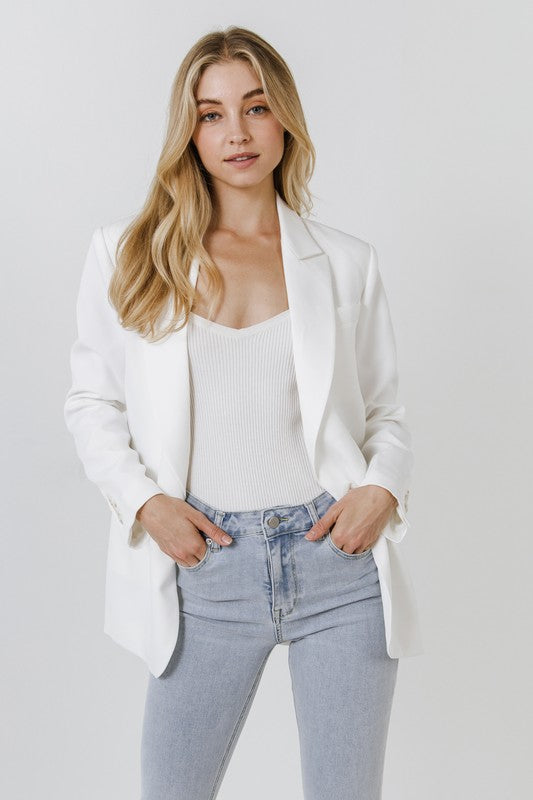 Glow Fashion Boutique White Women's Blazer