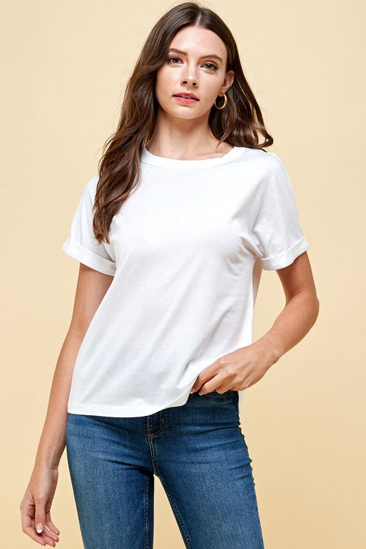 Load image into Gallery viewer, Glow Fashion Boutique Women&amp;#39;s Classic White Tee
