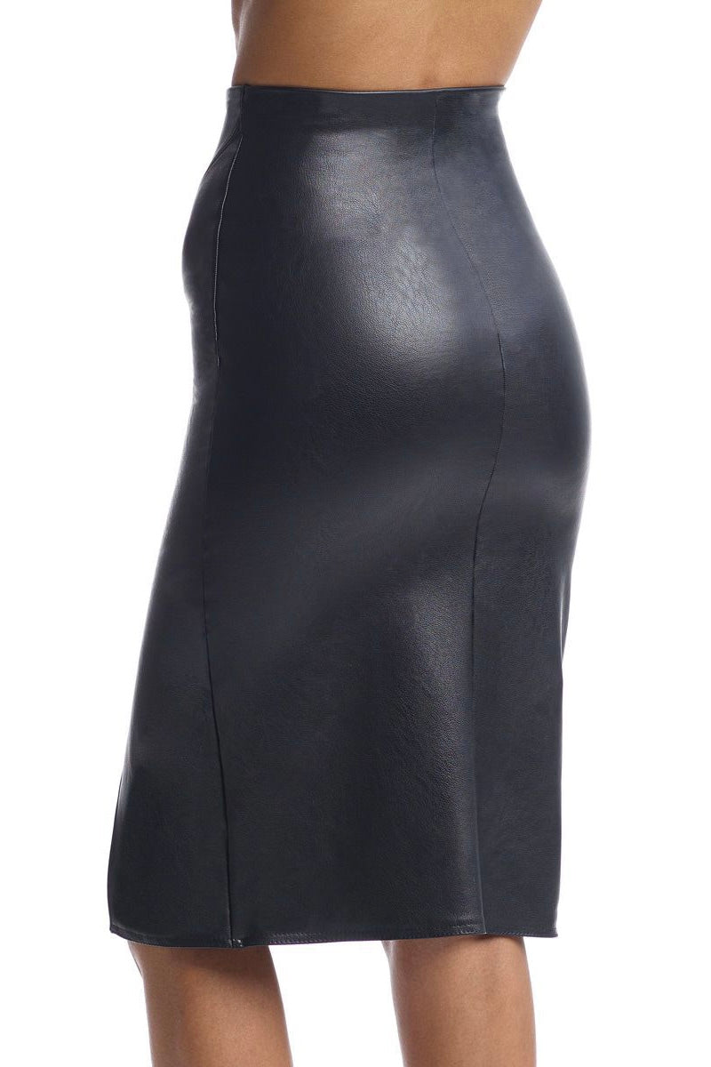 Load image into Gallery viewer, Glow Fashion Boutique Commando Faux Pencil Leather Skirt
