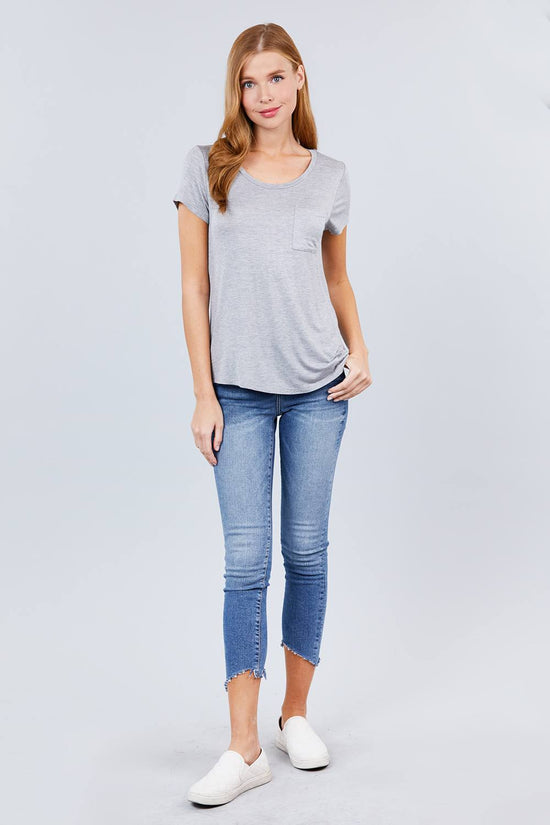 Load image into Gallery viewer, Glow Fashion Boutique basic grey T-Shirt
