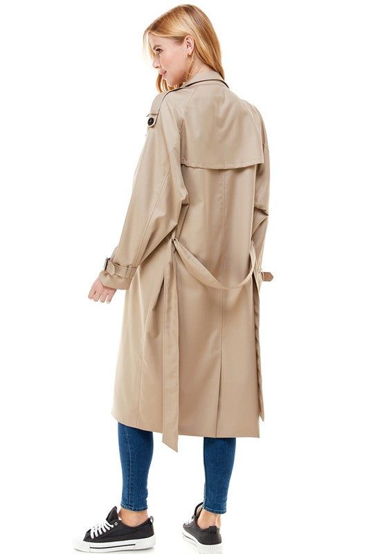 Load image into Gallery viewer, Glow Fashion Boutique Traditional Trench Coat for Women
