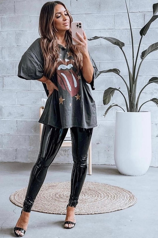 Load image into Gallery viewer, Glow Fashion Boutique Best Patent Leather Leggings

