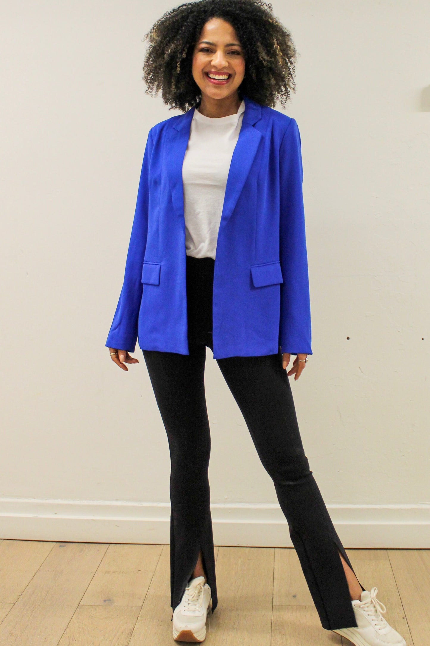 Load image into Gallery viewer, Glow Fashion Boutique Bright Blue Blazer
