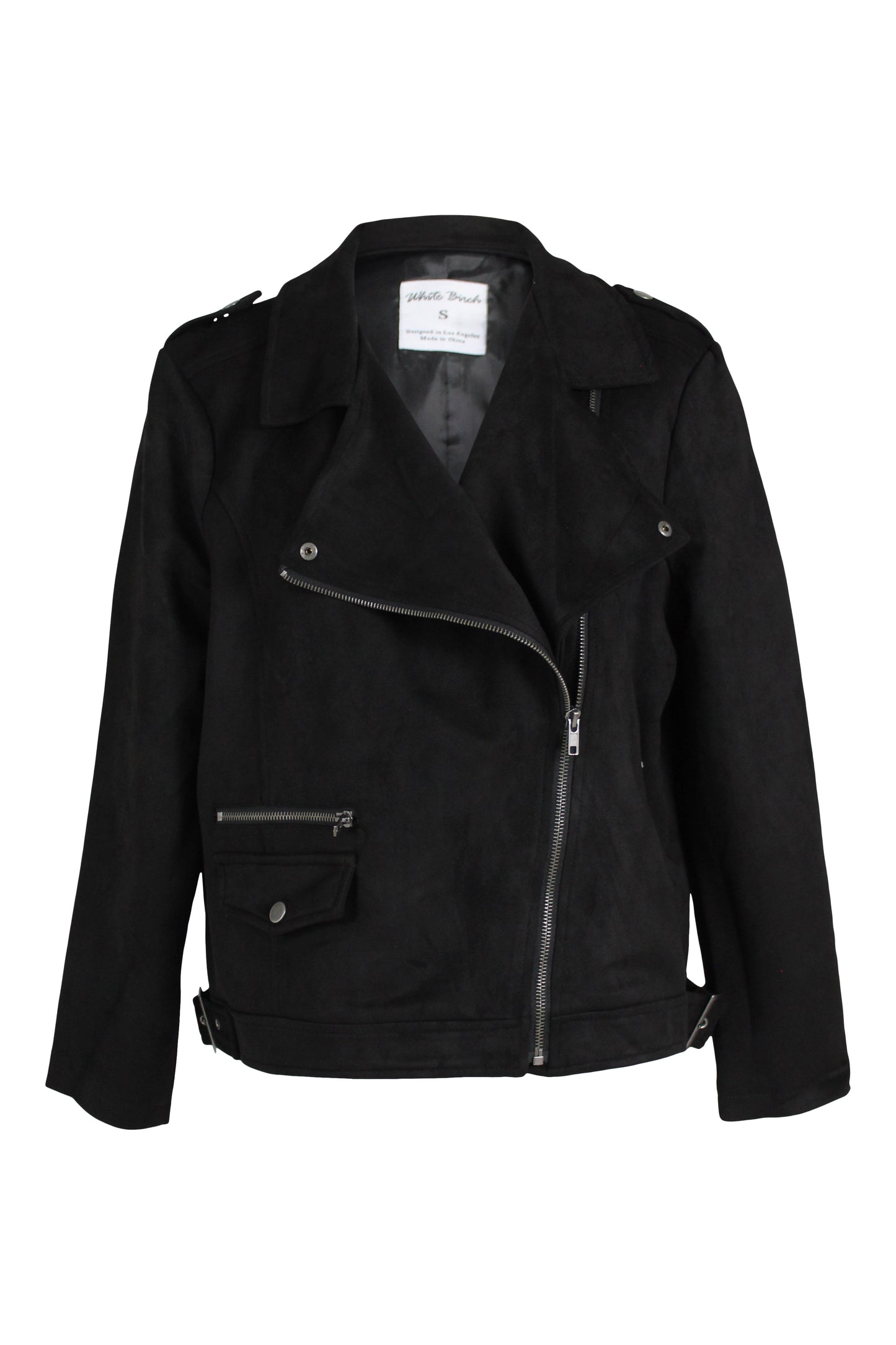 Glow Fashion Boutique Black Suede Oversized Jacket