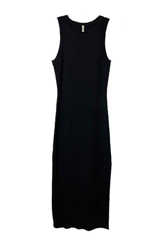 Glow Fashion Boutique Plus Size Sleeveless Midi Black Dress