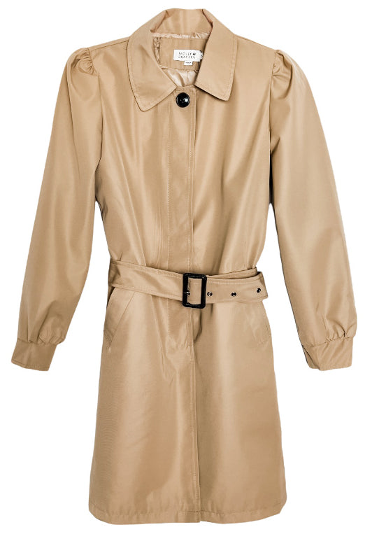 Load image into Gallery viewer, Glow Fashion Boutique Tan Trench Coat for Women
