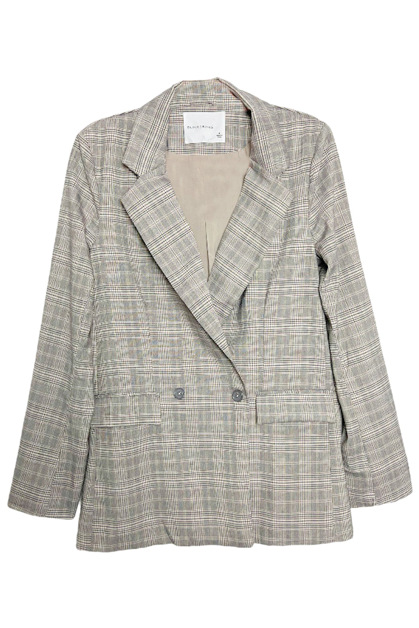 Load image into Gallery viewer, Glow Fashion Boutique Plaid Oversized Blazer
