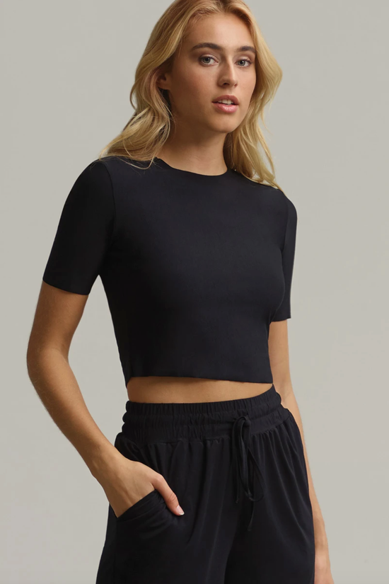 Load image into Gallery viewer, Glow Fashion Boutique Commando Butter Crop Top
