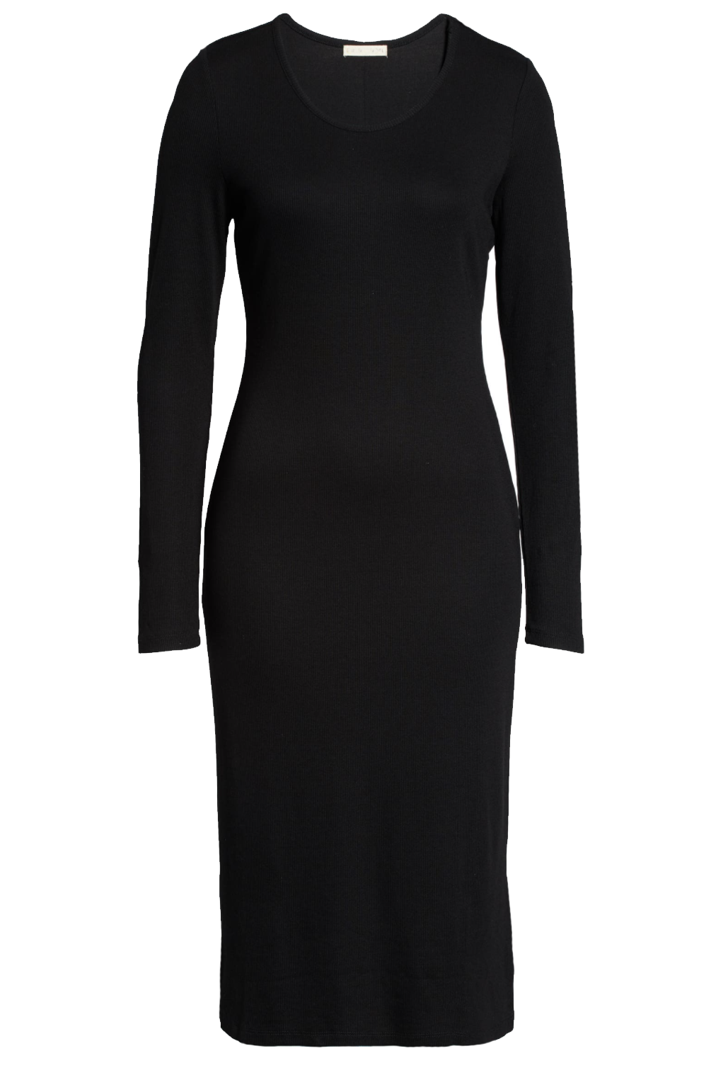 Glow Fashion Boutique Long Sleeve Black Midi Dress