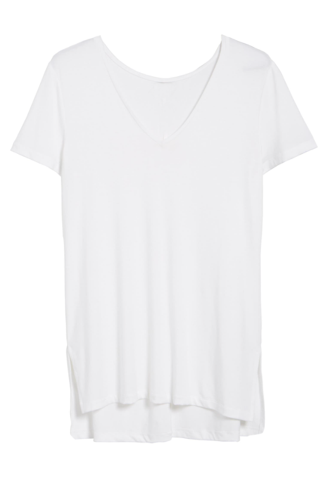 Glow Fashion Boutique Sustainable V-neck White T-shirt