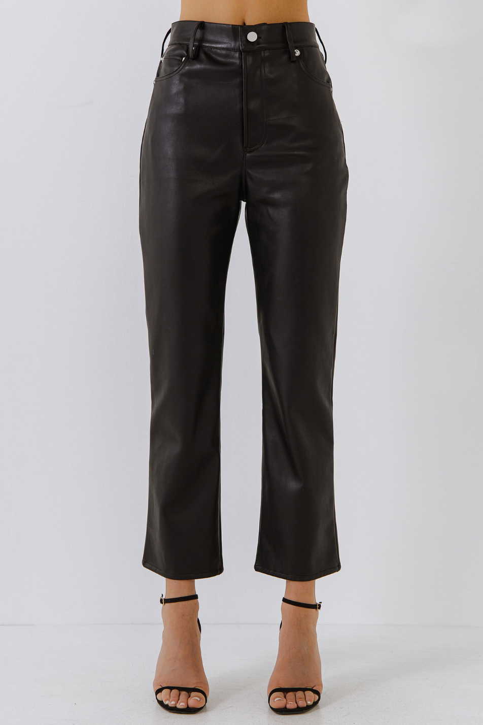 Load image into Gallery viewer, Glow Fashion Boutique Straight leg Faux Leather Pants
