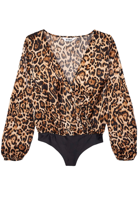Bodysuit Leopard Satin
