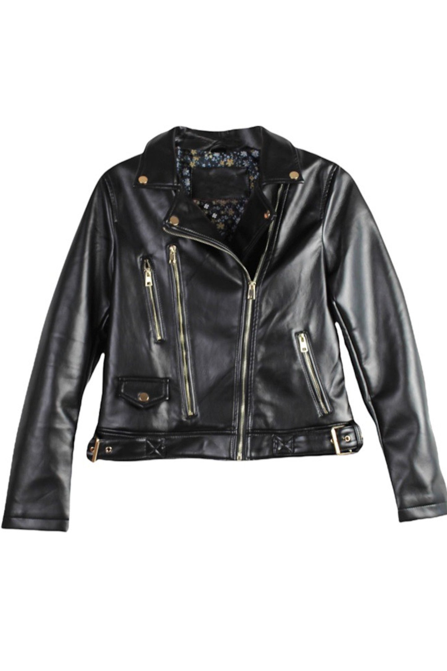 Glow Fashion Boutique Faux Leather Moto Jacket