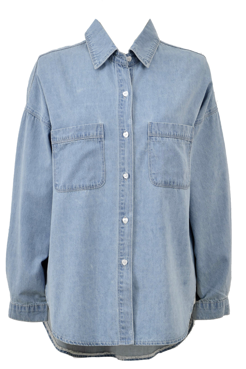 Load image into Gallery viewer, Glow Fashion Boutique Classic Chambray Shirt for Women
